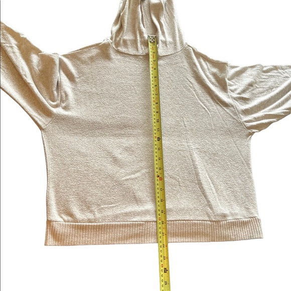 Poof Cotton Blend Cream Hoodie Sweater Size M - Picture 8 of 10